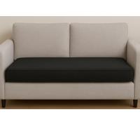 SLUMBER HOME 2-Seater Booster Cushion with Removable Cover for Elderly 100cm x 50 x 7 cm Deep Firm Orthopaedic Memory Foam Cushion Two Seater Sofa Seat Pad with Water-Resistant Washable Cover (Black)