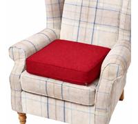 SLUMBER HOME Armchair Booster Cushion Large Memory Foam 50 x 50cm Seat Pad with Supportive 10cm Thick Lift Water resistant Polyester Cover Cushion for the Elderly, Post-Operative and Pregnency Red