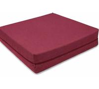 SLUMBER HOME Deep Pressure Relief Memory Foam Booster Seat Pad, Orthopaedic Wheelchair Cushion for Mobility and Elderly Support, 18 x 18 x 4 Inch, Water Resistant Polyester Cover (Burgundy)