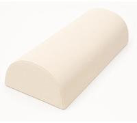 SLUMBER HOME Half Moon Bolster Pillow for Legs, Knees, Back & Neck - Orthopedic Memory Foam Support Cushion for Sleeping, Lumbar, Sciatica & Pregnancy Relief Wedge Design (Cream, 40cm x 20cm x 10cm)