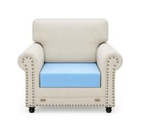 SLUMBER HOME High Density Replacement Sofa Cushion Foam - Firm Blue Upholstery Cut to Size - Replace Your Sofa Cushion Foam - Fits Various Sofa Sizes | Fire Retardant (24in x 24in x 5in)