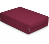 SLUMBER HOME Pilates Head Cushion Headpad for Yoga Memory Foam 3"/ 7.5cm Pillow for Balance Pad, Knee Pads, Pilates Block or Yoga Cushion Removable Organic Polyester Cover 30×30×7.5cm (Burgundy)