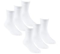 Slumber Hut 6 Pairs Kids School Ankle Socks White 12.5-3.5