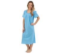 Slumber Hut Dobby Spot Short Sleeve Nightie MA44309 Blue 12-14