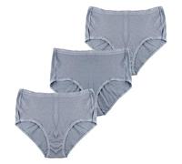 Slumber Hut Ladies 3 Pairs Blue Spot Lace Trim Full Briefs BR325 24-26