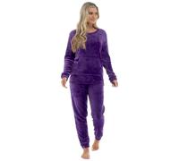 Slumber Hut® Ladies Fleece Pyjamas Twosie - Novelty Black Prosecco or Grey Weekend Gin - Loungewear Womens Pajamas with Emboidered Slogan - Velvet Soft Flannel PJs - Size UK 8 10 12 14 16 18 20 22