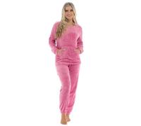Slumber Hut® Ladies Fleece Pyjamas Twosie - Novelty Black Prosecco or Grey Weekend Gin - Loungewear Womens Pajamas with Emboidered Slogan - Velvet Soft Flannel PJs - Size UK 8 10 12 14 16 18 20 22