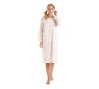 Slumber Hut Ladies Floral Jersey Cotton Rich Nightie Nightdress Nightshirt & Pyjamas - Available in Sizes 10-36 (14-16, Pink - Long Sleeve)