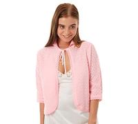 Slumber Hut Ladies Knitted Bed Jackets Crochet Design Pink 8-10