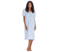 Slumber Hut Ladies Open Back Woven Poplin Nightie 34B2204 Blue 22-24