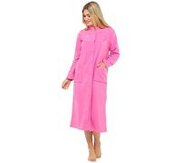 Slumber Hut Ladies Pink Button Fleece Dressing Gown Size 26/28 UK
