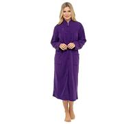 Slumber Hut Ladies Purple Button Fleece Dressing Gown Size 18/20 UK