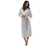 Slumber Hut Ladies Shimmer Fleece Robe LN526 Grey 8-10