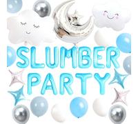 Slumber Party Decoration sleepover party supplies girls Moon Star for Girls Pajamas Slumber Night Out Party Decoration for Birthday Baby Shower Bridal Shower
