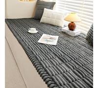 slumber paws - PawLounge Quilted Cozy Sofa Cover (80*180cm,Dark Grey)