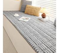 Slumber Paws - PawLounge Quilted Thick Cozy Sofa Cover, Warm Breathable Sofa Covers with Non-Slip Design, Washable Microfibre Furniture Protector for Living Room Home and Office (Light Grey,70 *120cm)