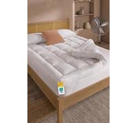Slumberdown 4 Inch Extra Deep Ultra Soft Mattress Topper - Breathable Temperature Regulating Comfort In White White