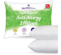 Slumberdown 2 Pack Anti Allergy Super Support Side Sleeper Firm Pillows in White Slumberdown White