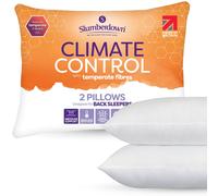 Slumberdown 2 Pack Climate Control Medium Support Pillows In White White