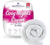 Slumberdown Cosy Nights 15 Tog Single Duvet - UK Made All Seasons Combi Single Quilt (4.5 +10.5 Tog) for All Year Round Comfort - Soft Touch Cover, Non-Allergenic & Machine Washable (135 x 200cm)