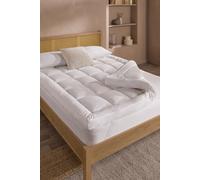 Slumberdown 10cm Box Quilted Mattress Topper Double Bed - Extra Deep & Breathable Topper with Elasticated Straps | Non-Allergenic, Machine Washable & 2-Year Guarantee (135 x 190cm)