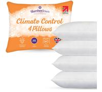 Slumberdown 4 Pack Climate Control Firm Support Pillows In White White