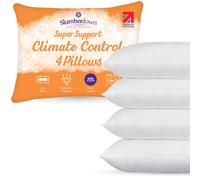 Slumberdown 4 Pack Climate Control Super Support Side Sleeper Firm Pillows in White Slumberdown White