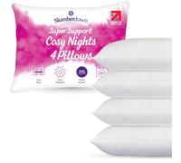 Slumberdown 4 Pack Cosy Nights Super Support Side Sleeper Firm Pillows In White White