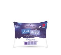 Slumberdown 4 Pack Just Sleep Firm Support Side Sleeper Pillows in White Slumberdown White