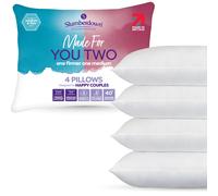 Slumberdown 4 Pack Made For You Two Medium & Firm Support Pillows in White Slumberdown White