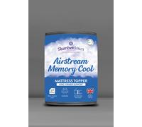 Slumberdown Airstream Memory Cool Mattress Topper In White White