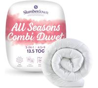 Slumberdown All Seasons 3-in-1 Single Duvet 13.5 Tog - 4.5 + 9 Tog Combi Quilt for All-Year Round Comfort | UK-Made, Soft Touch Cover, Non-Allergenic, Washable (135 x 200cm)