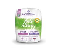 Anti Allergy 4.5 Tog Summer Duvet With 2 Pillows Slumberdown White Single