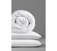 Anti Allergy All Seasons Combi 15 Tog (4.5+10.5 tog) Duvet With 2 Medium Support Pillows Slumberdown White Super King