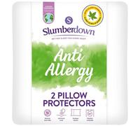 Slumberdown 2 Pack Anti Allergy Pillow Protectors in White Slumberdown White