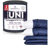 Back to Uni Embossed Herringbone 10.5 Duvet, 2 Medium Pillows Slumberdown Navy King