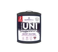 Back to Uni Embossed Herringbone 10.5 Duvet, 2 Medium Pillows Slumberdown Navy Single