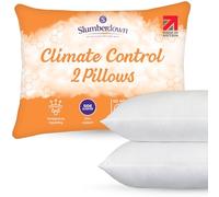 Slumberdown Climate Control Pillows 2 Pack - Breathable Climate-Adaptive Pillow for Hot Sleepers, Firm Support for Back & Side Sleepers, UK-Made & Non-Allergenic, Machine Washable (48 x 74cm)