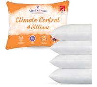 Slumberdown Climate Control Pillows 4 Pack - Breathable & Climate-Adaptive Medium Support Pillow for Back & Hot Sleepers | UK-Made, Non-Allergenic, Washable (48 x 74cm)