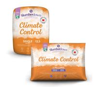 Slumberdown Climate Control Super King Duvet 10.5 Tog Temperature Regulating Mediumweight Summer Quilt 2 Medium Pillows Washable