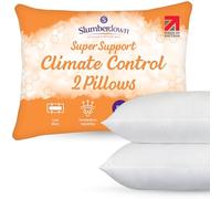 Slumberdown Climate Control Super Support Pillows 2 Pack - Firm & Supportive Pillow for Side Sleepers, Reduces Neck & Shoulder Pain | Foam Block, UK-Made, Non-Allergenic,Washable (48 x 74cm)