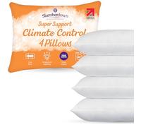 Slumberdown Climate Control Super Support Pillows 4 Pack - Firm & Supportive Pillow for Side Sleepers, Reduces Neck & Shoulder Pain | Foam Block, UK-Made, Non-Allergenic,Washable (48 x 74cm)