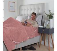 Slumberdown Comfy Hugs Pink Electric Throw Heated Over Blanket Soft Fleece
