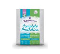 Slumberdown Complete Protection Mattress Protector King Size Bed - Antiviral & Antibacterial 30cm Deep Fitted Mattress Cover | Reduces Bacteria, Non-Allergenic, Washable (150 x 200cm)