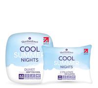 Slumberdown Cool Summer Nights 4.5 Tog Single Duvet & 2 Pillows - Lightweight & Breathable Summer Duvet for Hot Nights | UK-Made Single Quilt, Non-Allergenic & Washable (135 x 200cm)