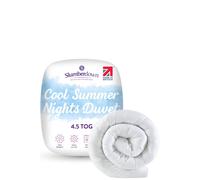 Slumberdown Cool Summer Nights 4.5 Tog Summer Duvet In White White