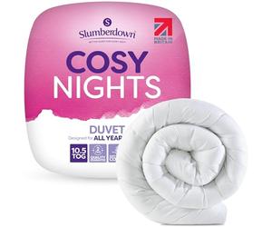 Slumberdown Cosy Nights Double Duvet 10.5 Tog - Breathable & Soft All Year-Round Double Quilt for Summer, Autumn & Winter | UK-Made, Non-Allergenic & Washable (200 x 200cm)