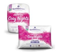 Slumberdown Cosy Nights Duvet, 2 Medium Pillows, 15 Tog All Seasons, Single