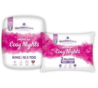 Slumberdown Cosy Nights King Size Duvet 10.5 Tog & 2 Pillows - Breathable & Soft All Year-Round King Quilt for Summer, Autumn & Winter | UK-Made, Non-Allergenic & Washable (225 x 220cm)