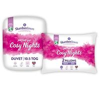 Cosy Nights 10.5 Tog All Year Round Duvet With 2 Pillows Slumberdown White Super King